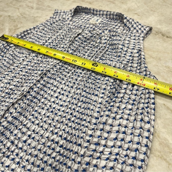 Edme & Esyllte for Anthropologie Navy Gingham Pintucked Blouse – Size 6 - Picture 5 of 10